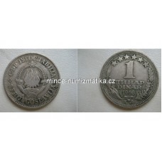 1 Dinar 1968 - Yugoslavia Dinara